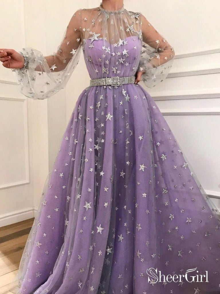 Lilac Star Lace Prom Dresses ...